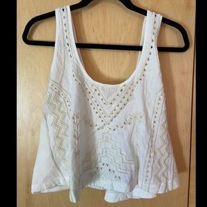 Kimchi Blue Beaded Ivory Tank - L